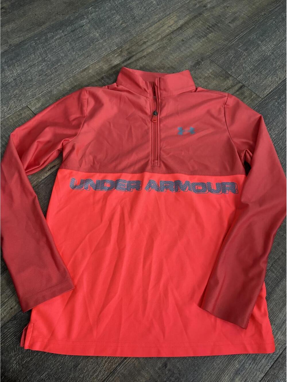 New Under Armour Youth Loose Fit HeatGear Quarter Zip Pullover Size 12 14 Boys